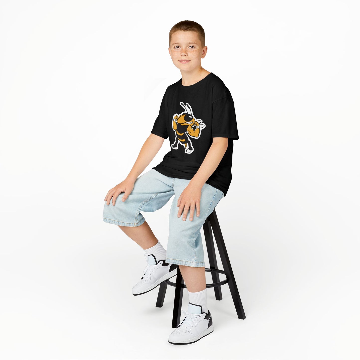 Kids Yellowjackets Strong Tee, Kids School Spirit Shirt, Yellowjacket Themed T-Shirt