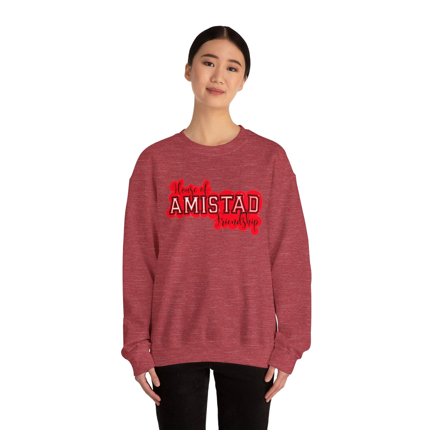 Adult Amistad House Heavy Blend™ Crewneck Sweatshirt, Great for Teachers and School Staff