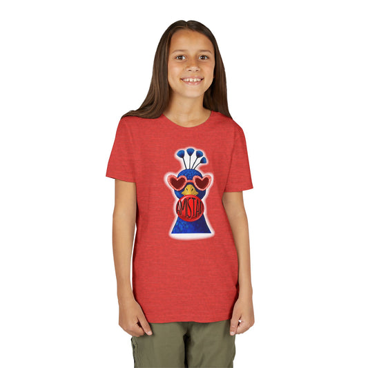 Kids Playful Amistad House Inspired T-Shirt with Fun School Spirit Design, House Pride Graphic Tee for Kids.