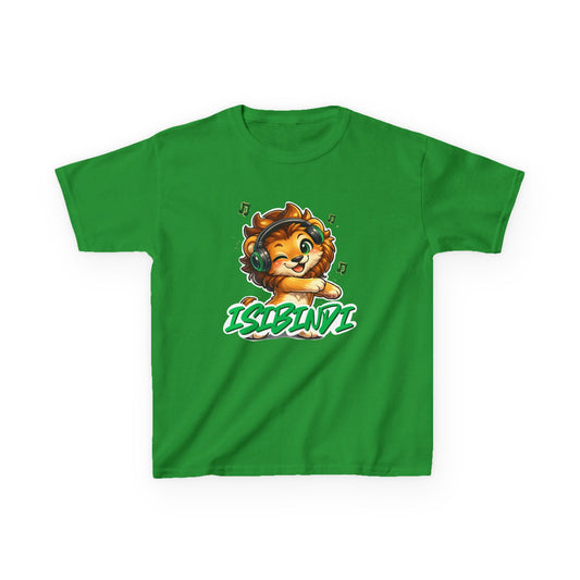 Kids Tee — Cute Lion DJ 'Issbawi' Graphic Shirt