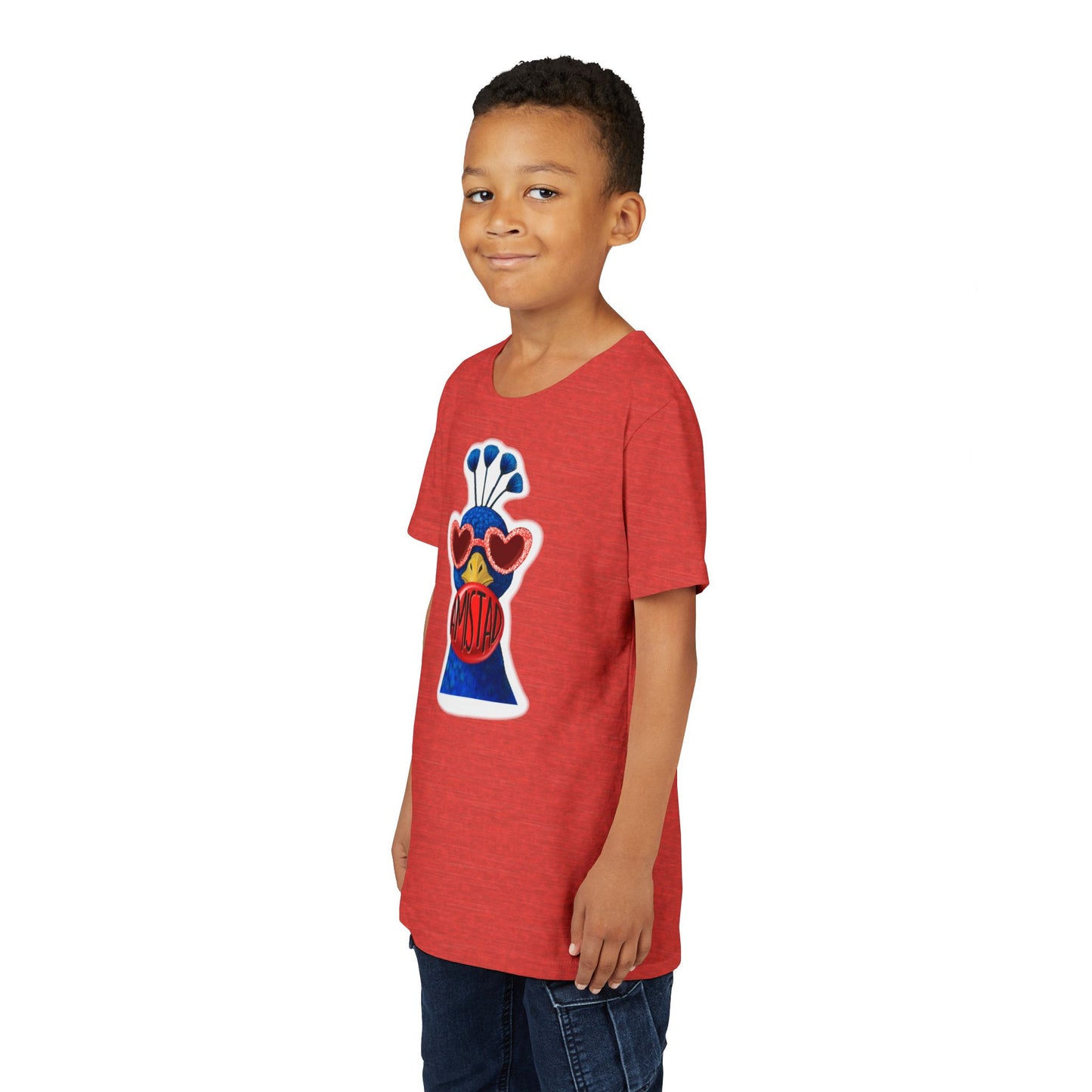 Kids Playful Amistad House Inspired T-Shirt with Fun School Spirit Design, House Pride Graphic Tee for Kids.