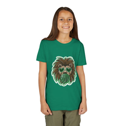 Kids Isibindi House Lion Tee, Kids Animal Shirt, Green Lion T-Shirt, Fun Graphic Tee