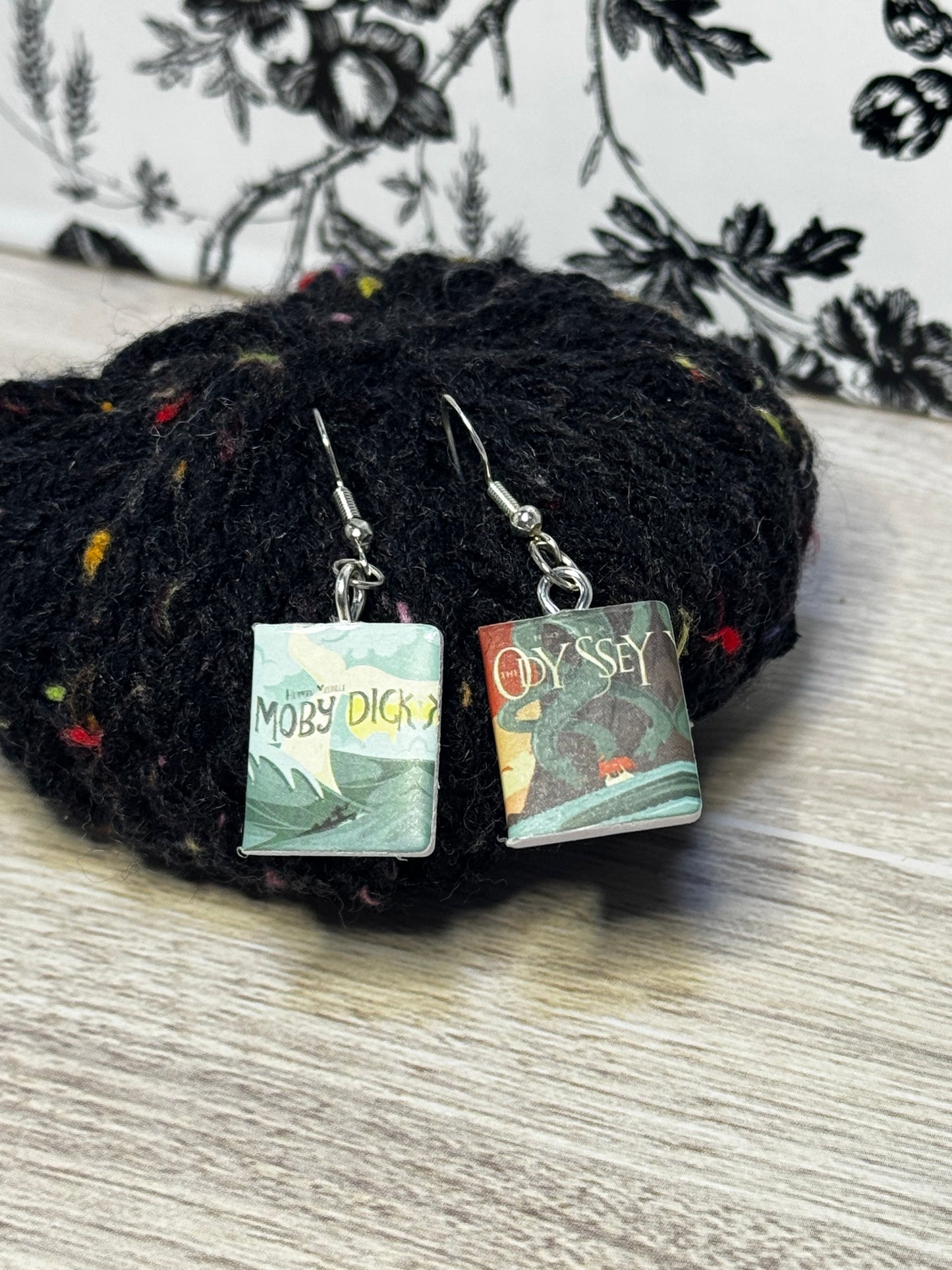 Assorted Book Cover Dangle Earrings