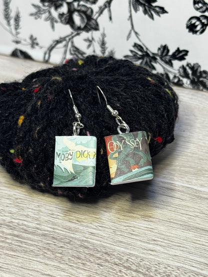 Assorted Book Cover Dangle Earrings