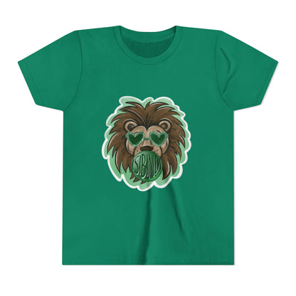 Kids Isibindi House Lion Tee, Kids Animal Shirt, Green Lion T-Shirt, Fun Graphic Tee