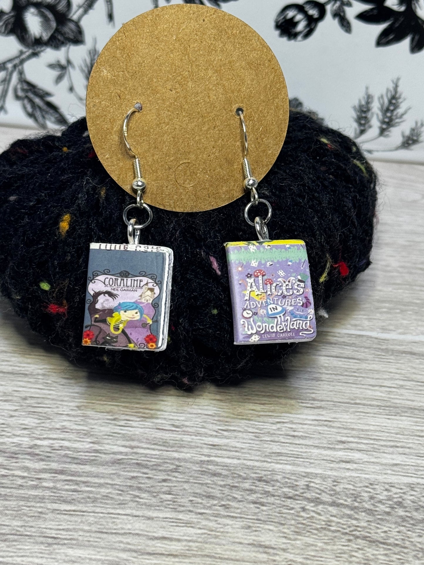 Assorted Book Cover Dangle Earrings