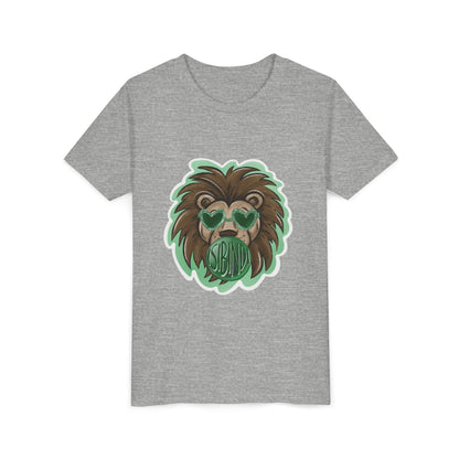 Kids Isibindi House Lion Tee, Kids Animal Shirt, Green Lion T-Shirt, Fun Graphic Tee
